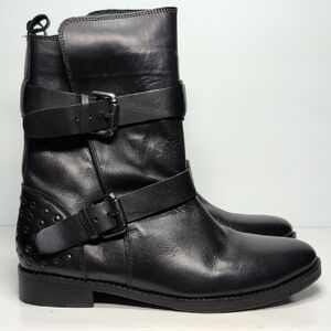Vintage Foundry Sherry studded Ankle moto biker boot women's size 8.5 EU 39